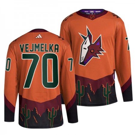 Mænd NHL Arizona Coyotes Trøje Karel Vejmelka 70 Adidas 2022-23 Orange Reverse Retro 2.0 Authentic